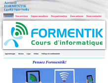 Tablet Screenshot of formentik.ca